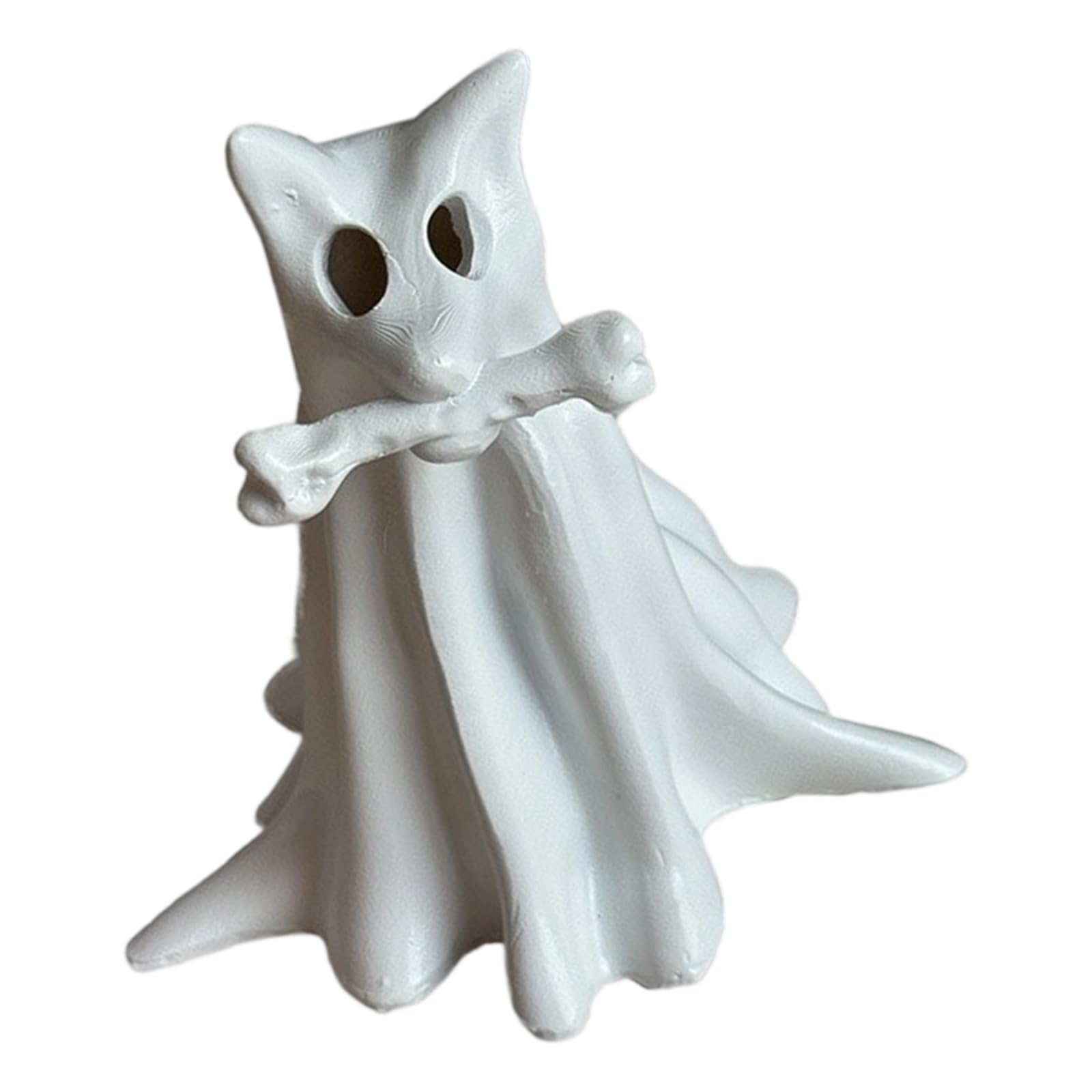 Jazuaiao Halloween Ghosty Dog Decoration Resin Pet Ornament for Party Home Garden Holiday Festival Display Halloween Garden Ghosty Puppy Decoration