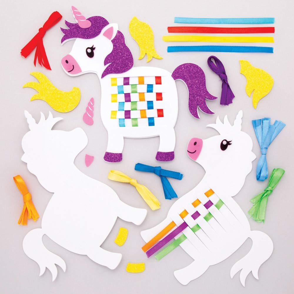Baker Ross AW630 Unicorn Weaving Kits (Pack of 6)