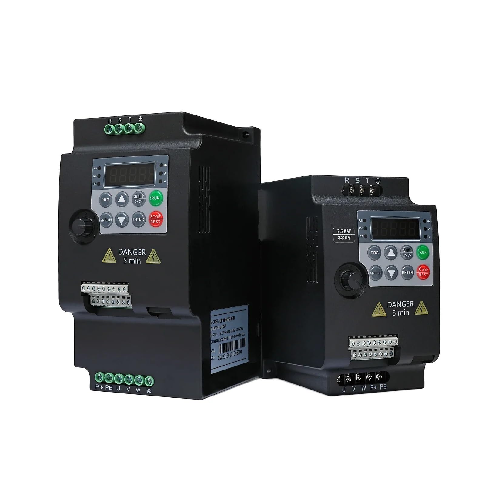Konwerter częstotliwości, 220 V 380 V 0,75/1,5/2,2/4/5,5 kW do napędu o zmiennej częstotliwości, 3-fazowego regulatora prędkości, falownika, silnika VFD, falownika(Panel and cable)