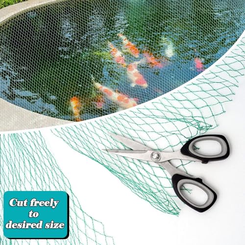 4x6 m Vogelschutznetz Engmaschig, Teichnetz, Vogelnetz, Laubnetz, Obstbaumnetz, Robust Feinmaschig, Witterungs & UV beständig Grün 17x17mm 20g/m2