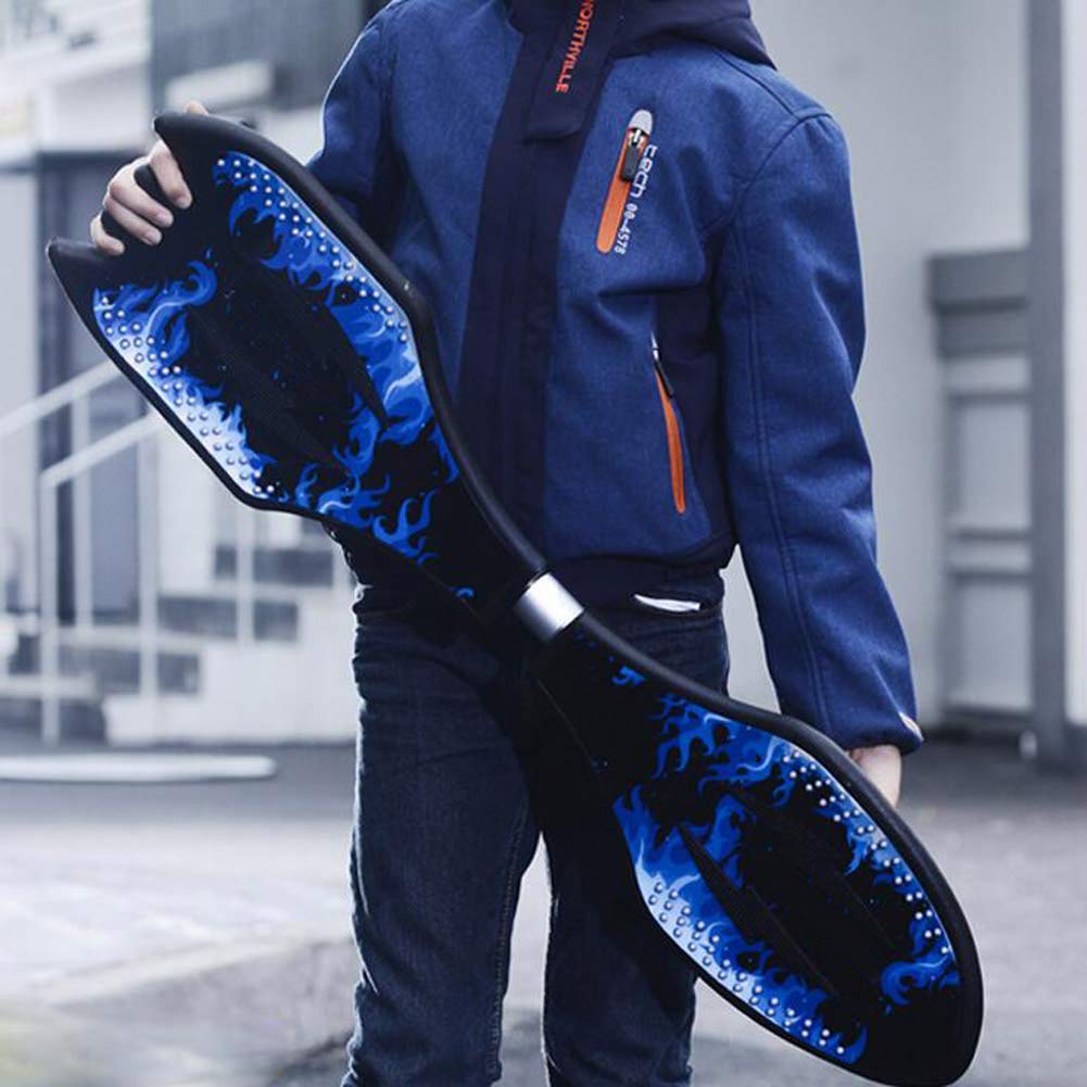 Street Surfing Waveboard | Double Wheel Scooter Caster Board Mit LED-Blitzrad | Bis 200 Kg | Anti-Rutsch-Schlangenbrett Geeignet Für Kinder Und Jugendliche Anfänger Skateboard