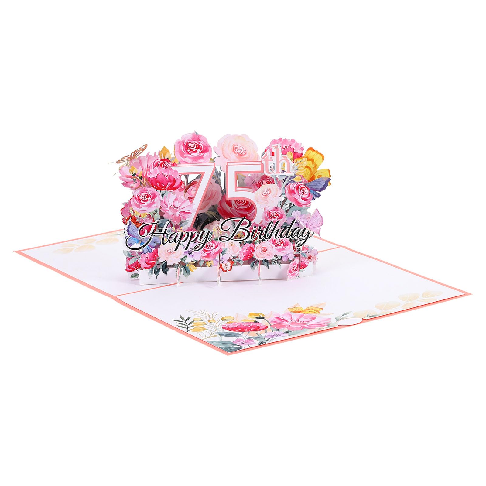 PATIKIL Carta di Compleanno 90 Anni, Carta di Compleanno a Scatto Regalo Divertente Buon Compleanno Dolce 3D con Biglietto di Auguri e Busta per Regalo Donna Amica, Lamina d'Oro