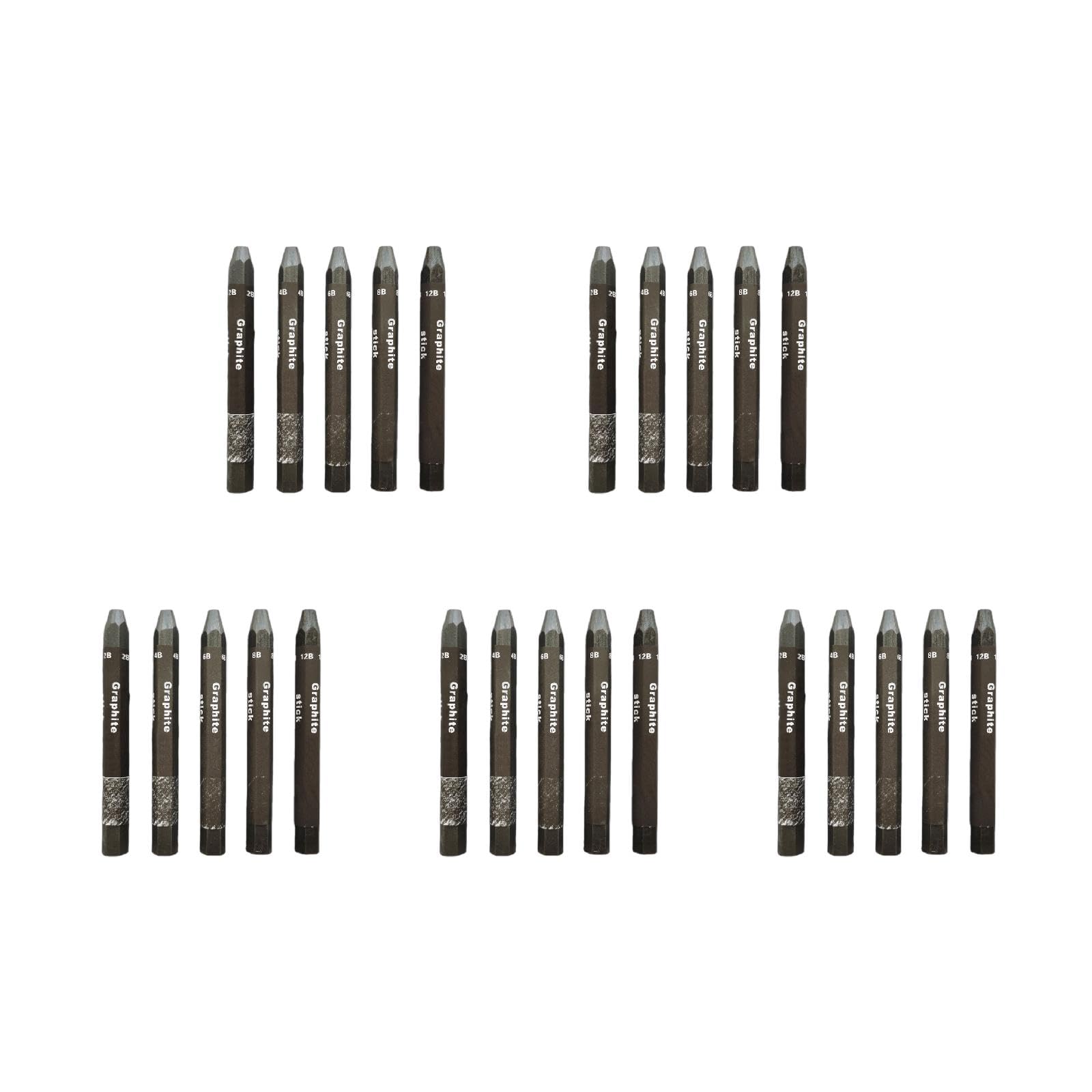 Wasserlösliches Skizzierstifte-Set, verschiedene Grad, sechseckige Stäbchen für Kinder, Hobbyisten, Anfänger, 5 Stäbchen zum Zeichnen, verschiedene sechseckige Stäbchen für Kinder, Hobbyisten, 5 Stück