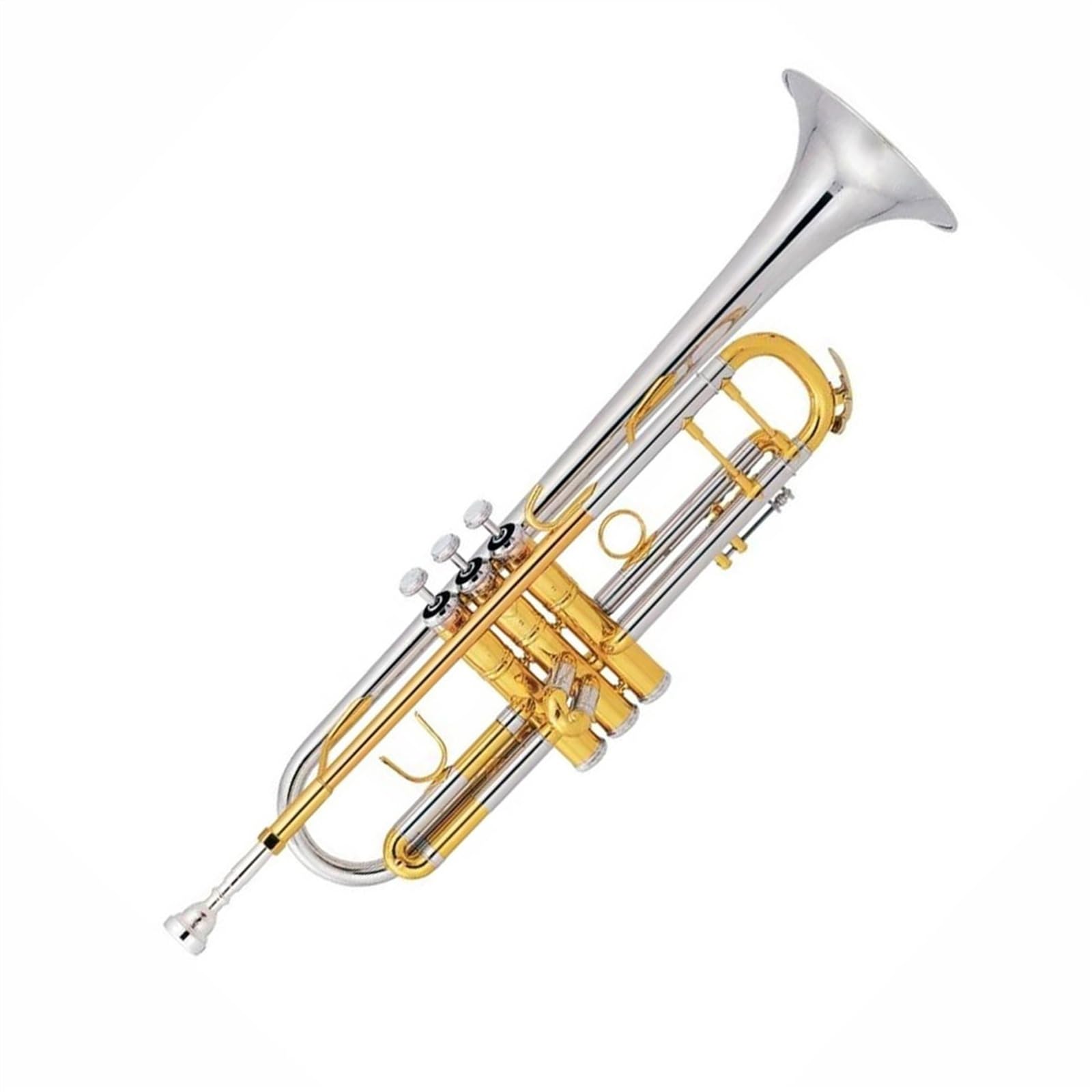 Standard Trompeten Mittelklasse-Kupfernickel-B-Trompete Professionelles Langlebiges Instrument Aus Rostfreiem Stahl Mit Vollem Klang