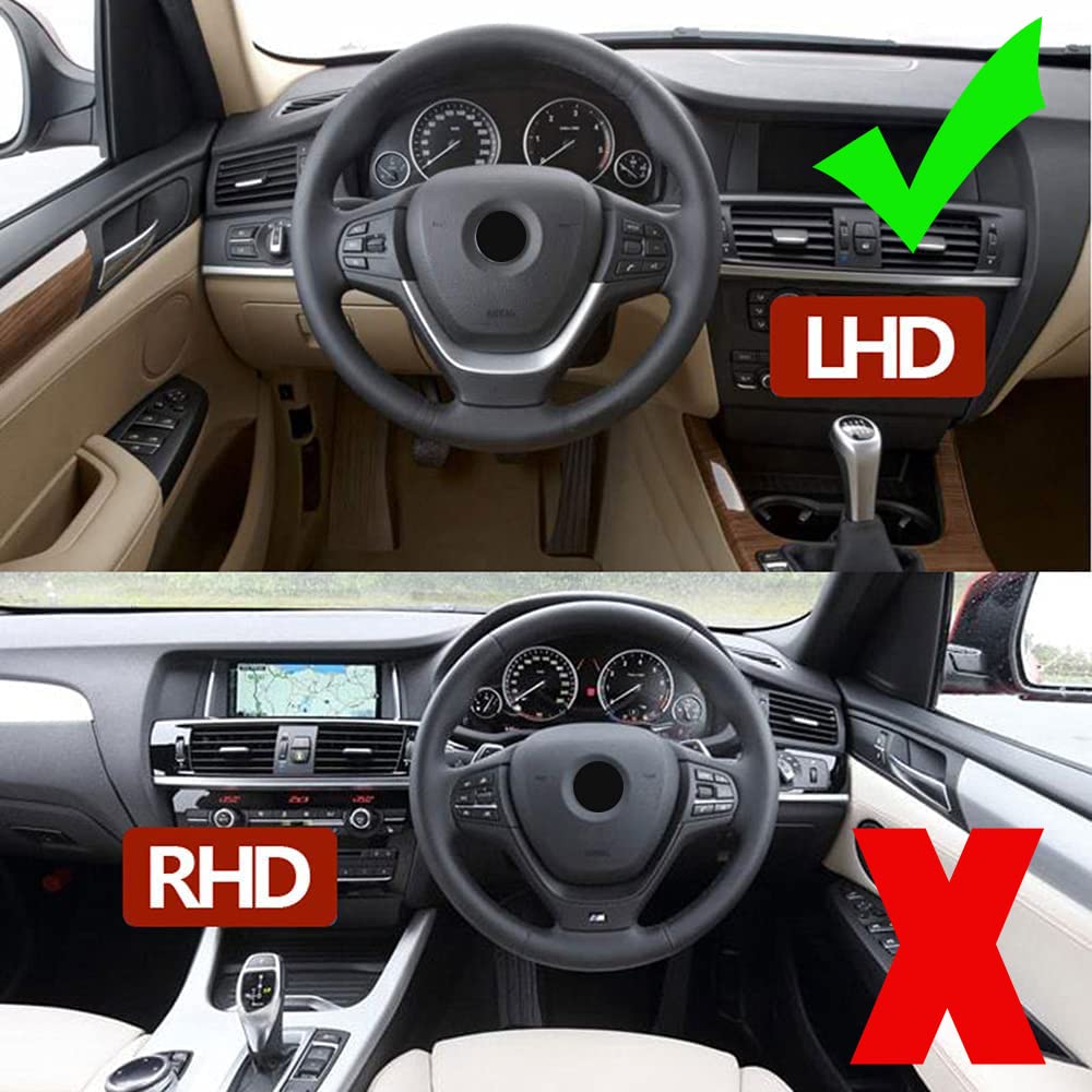 7 Pièces Kit Fibre de carbone poignée de porte voiture pour B-MW F10 F11 | Garniture Poign e de Porte Interieur pour B-MW Série 5 520 523 525 528 530 535 (Marron, Deux trous-7PCS)