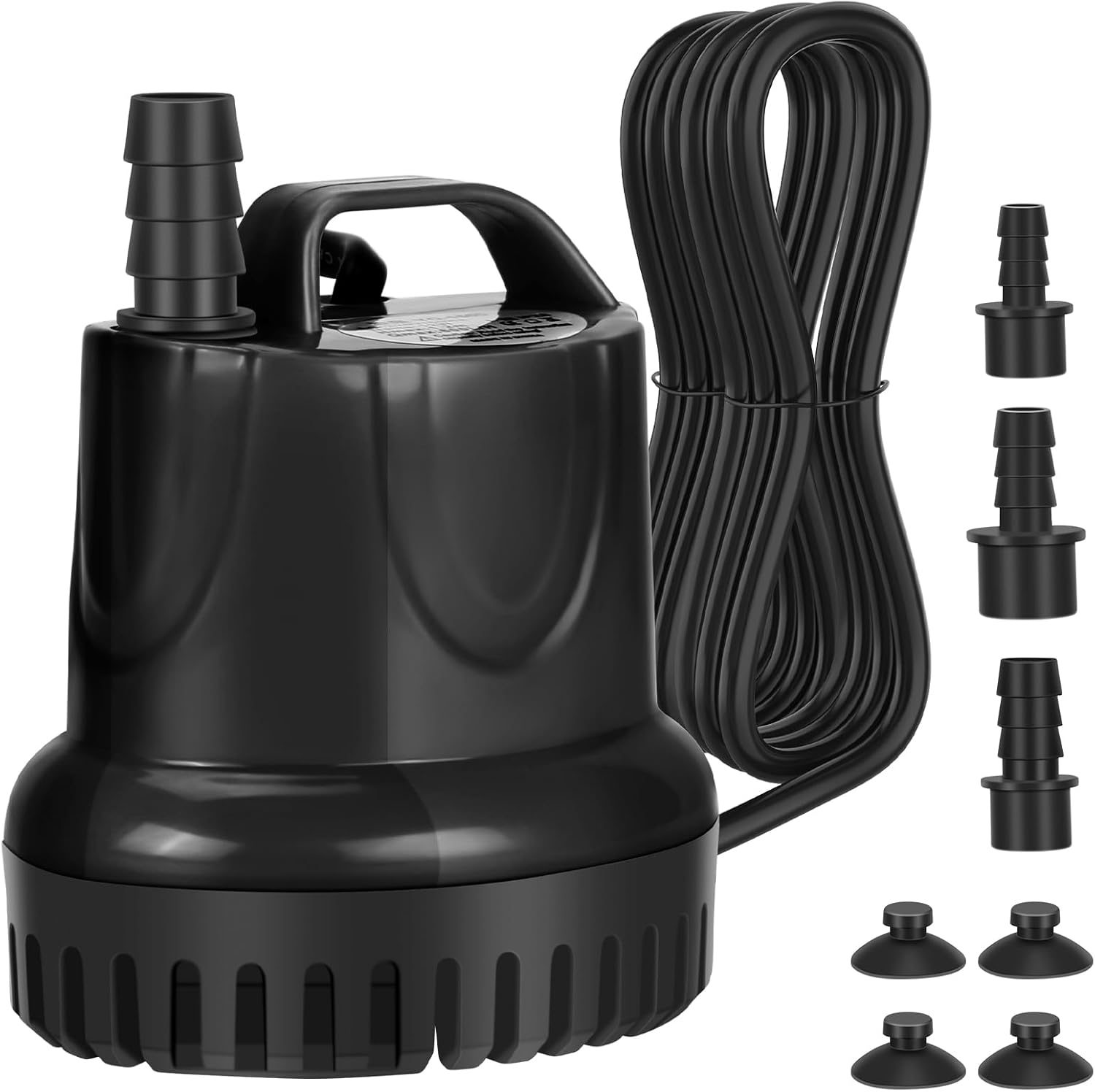 25W Submersible Water Pump 1200L/H High Flow Submersible Pumps Dry Burning Protection with Ultra Quiet Design for Fountains,Fish Tank,Hydroponics, Ponds, Aquariums