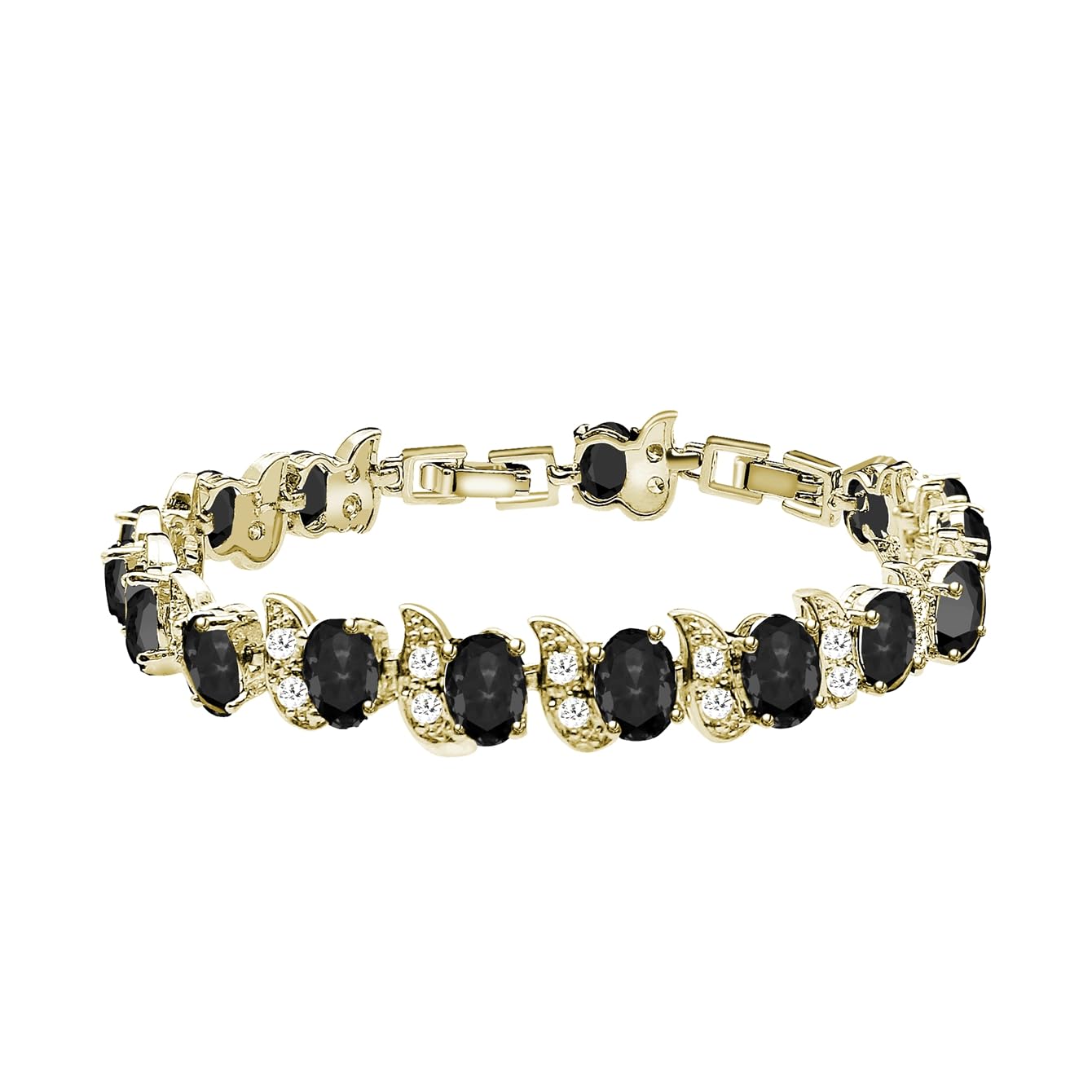 LMXXVJ Fashion Tennis Bracelet Created Emerald White Gold Plated Charm Bracelet Gifts Jewelry for Women