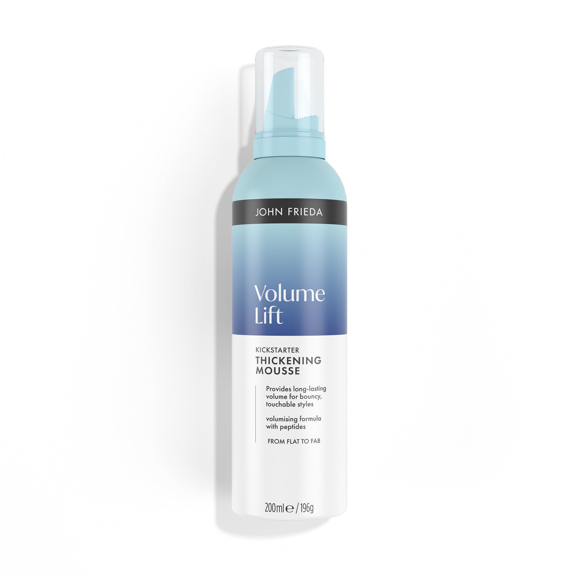 John Frieda Volume Lift Espuma Voluminizadora | Aporta Volumen y Cuerpo Duradero | Cabello Fino sin Volumen | Textura Ligera sin Apelmazar | Acabado Flexible y Natural | 200 ml