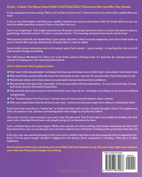 Self-Esteem Workbook for Teens: A Life-Changing Guide to Overcoming Insecurity, Silencing Your Inner Critic, and Unleashing Unshakable Self-Confidence (Life Skill Handbooks) - Image 2