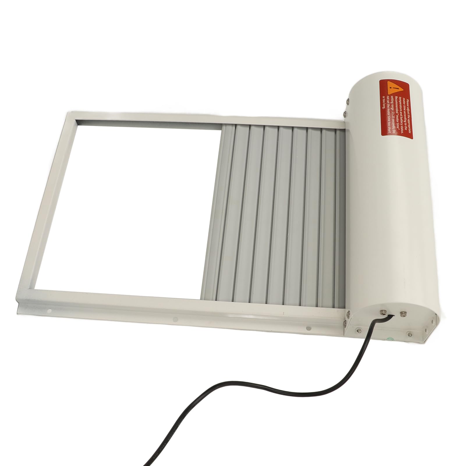Jeanoko Puerta Automática para Gallinero con Energía Solar con Temporizador, Marco de Metal Resistente, Protección de Aves de Corral, para Equipo de Seguridad de Granja de Ganso, Pato y Pollo (Blanco)