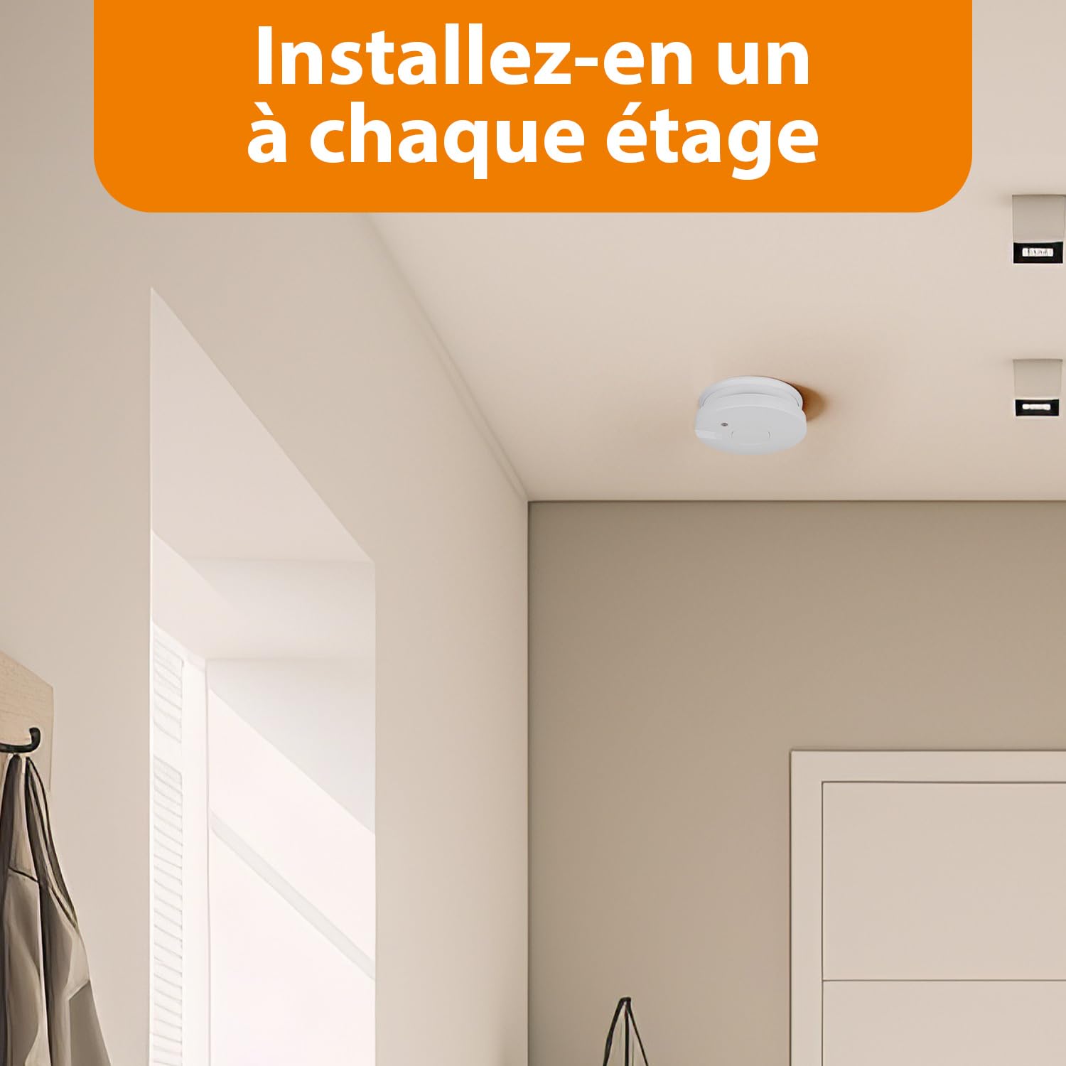 Smartwares détecteur de fumée interconnectable - Jumelez jusqu'à 24 détecteurs - Pile 10 Ans Non remplaçable - Détection Rapide et fiable - 85 DB -FSM-17001