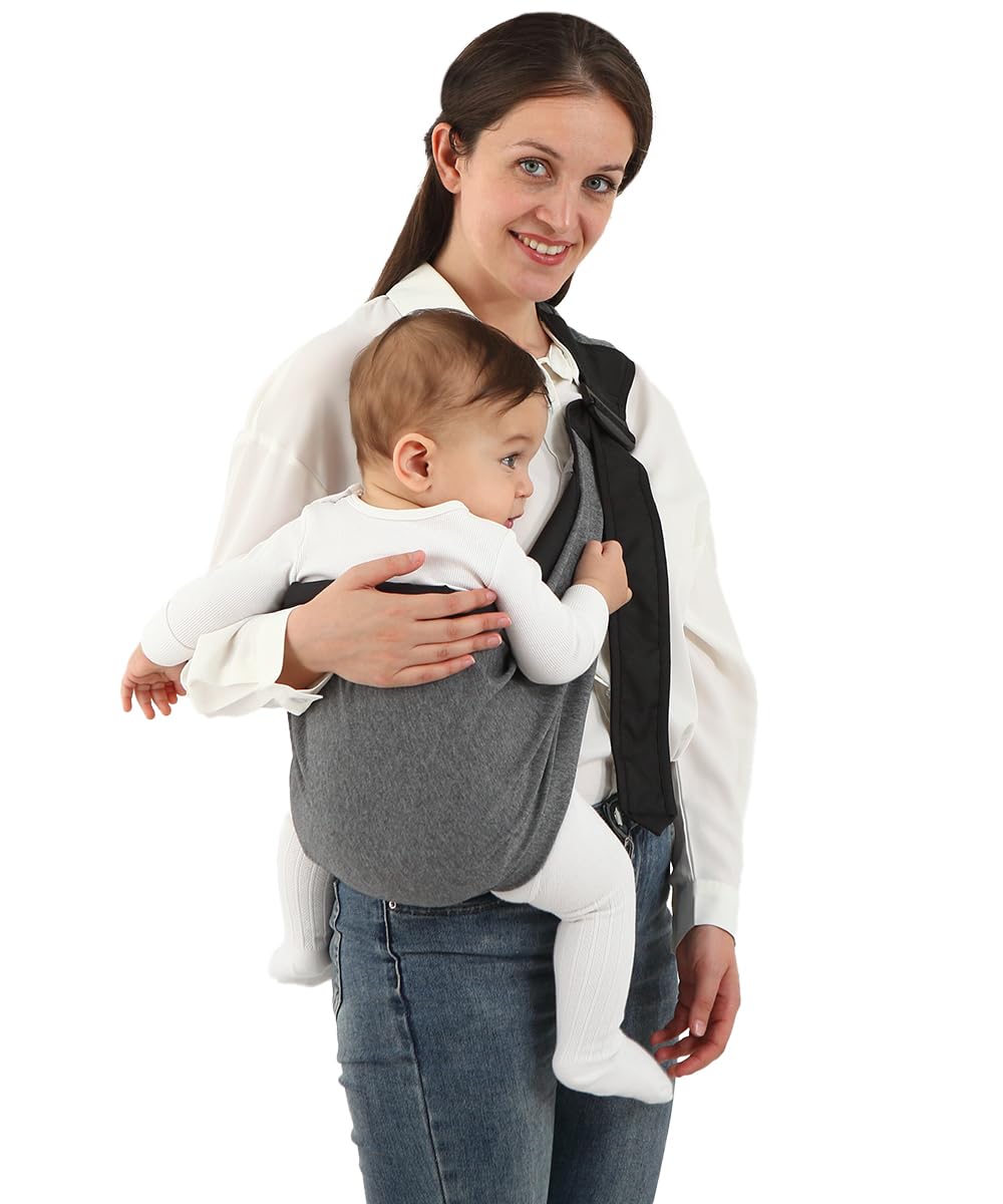 Baby Carrier Sling Wrap-Baby Sling-Soft Adjustable Ring Sling for Mom&Dad Support Babies Under 7-36month (Black) Baby Carrier Sling Wrap-Baby Sling-Soft Adjustable Ring Sling for Mom&Dad Support Babies Under 7-36month (Black)