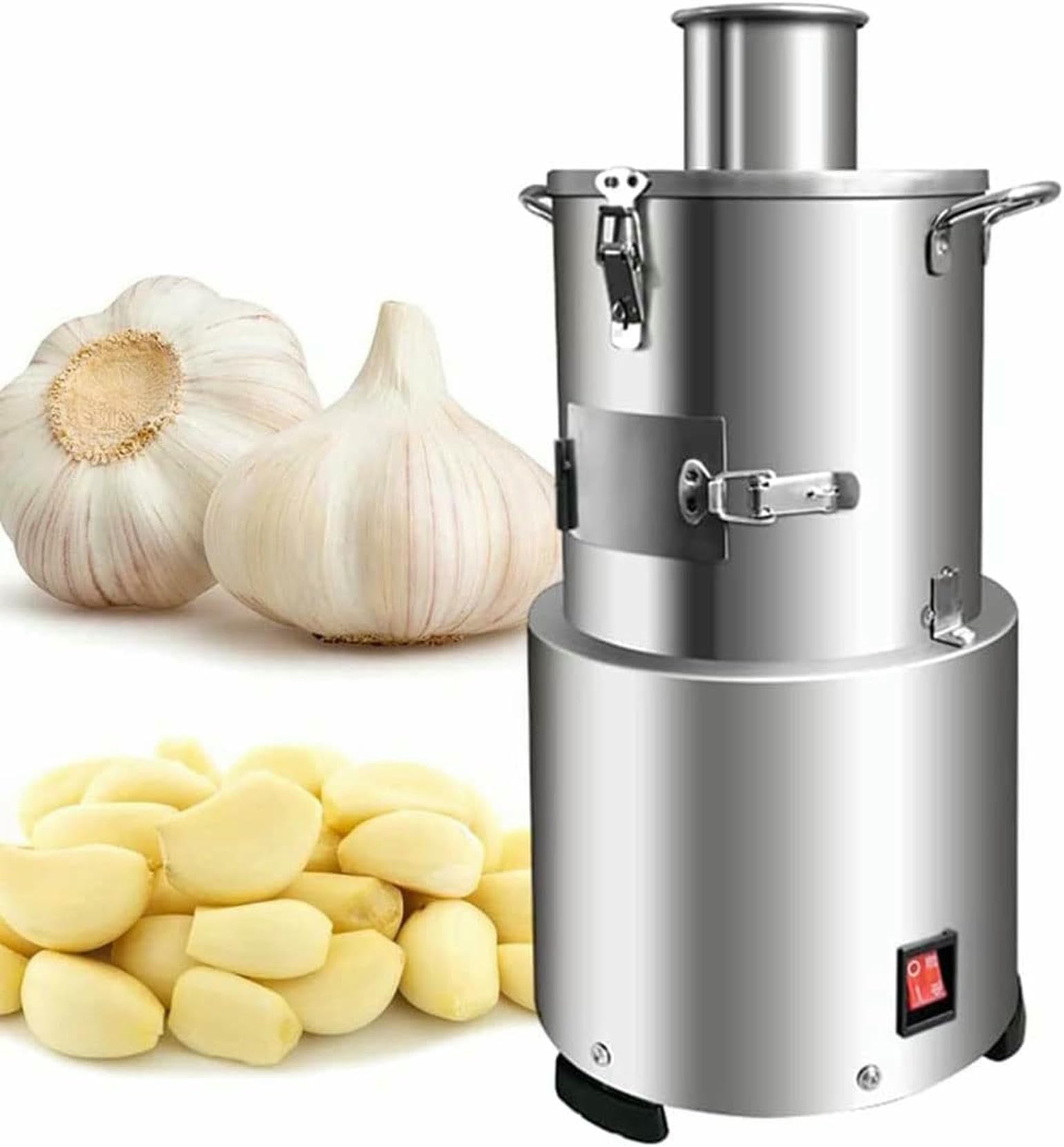 FHRKA Electric Garlic Peeling Machine, 30kg/h Stainless Steel Whole Garlic Peeling Machine, Commercial Automatic Powerful Garlic Separator