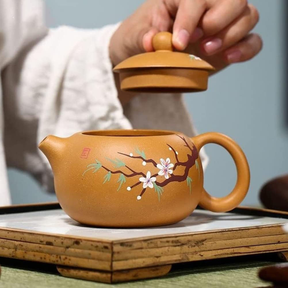 Viaje Cerámica Té Olla 280ml Boutique Púrpura Arcilla Tetera Hecha A Mano Ciruela Xishi Té Olla Filtro Chino Belleza Hervidor
