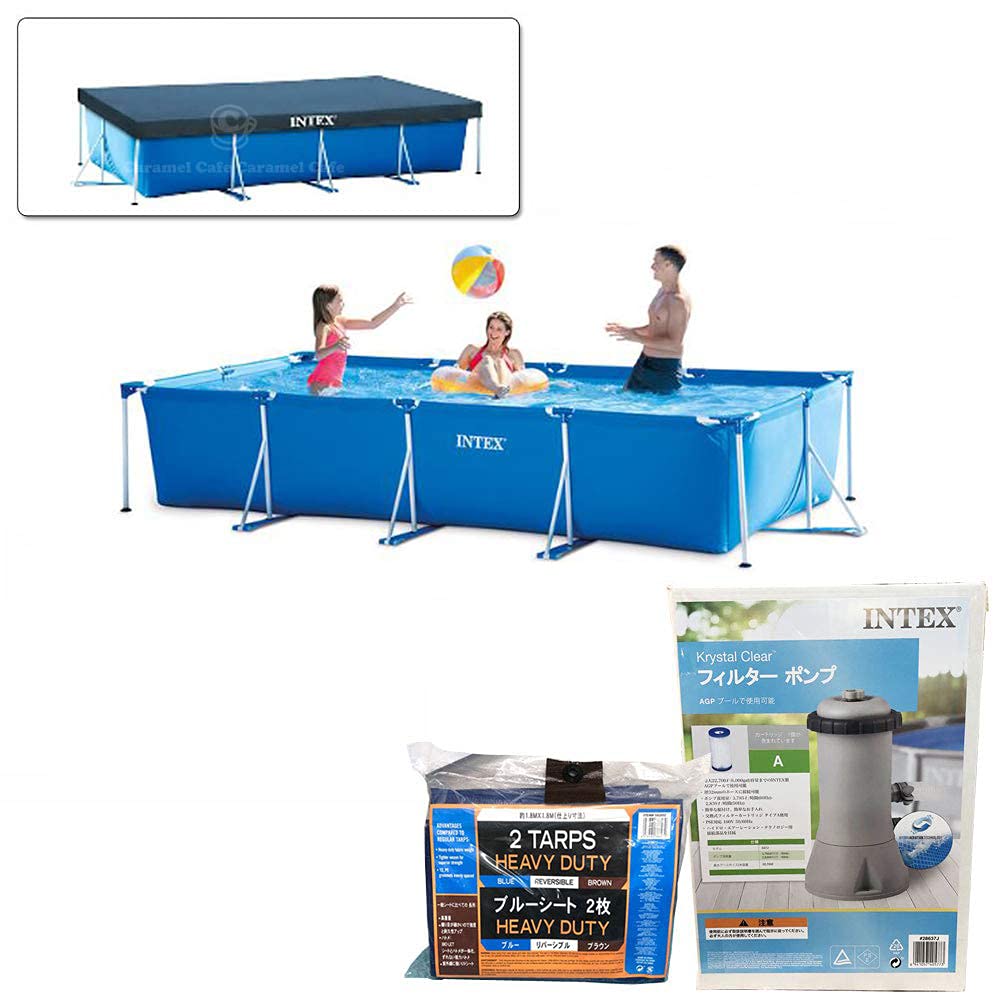 Amazon.co.jp: 【INTEX インテックス】3点セット プール 450 ブルー  