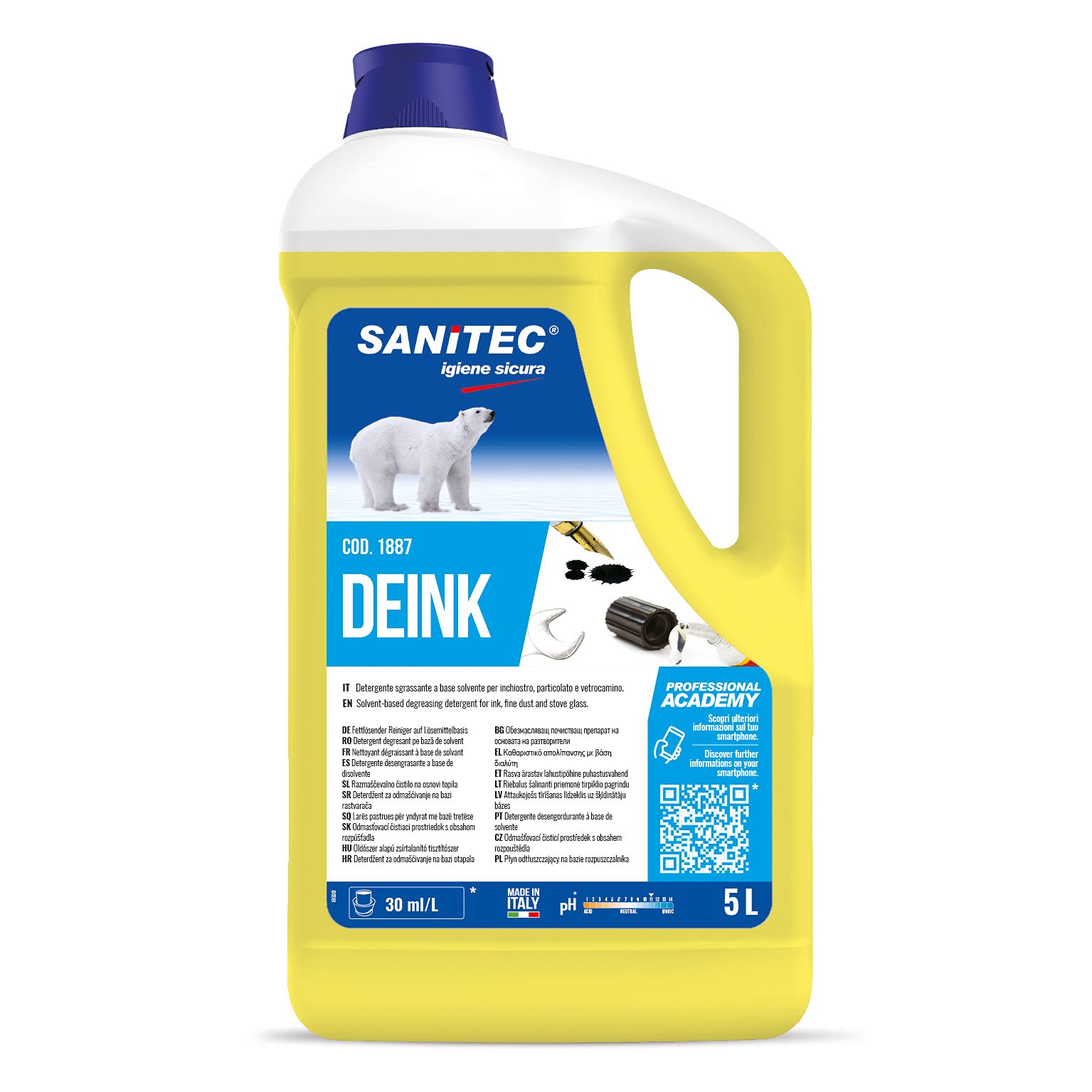  SANITEC Deink Degreasing Cleaner per Igne kako sicura - Uso per solo pane di vetro e graffiti
| SANITEC Degreasing Clea