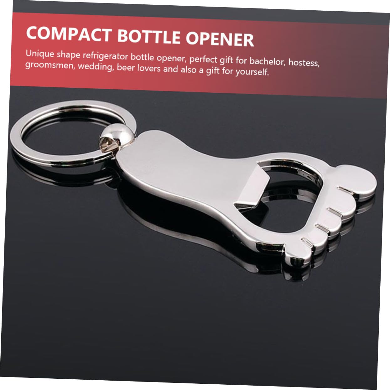 Pack De 10 Abridores De Cerveza Forma De Pie, Llaveros Resistentes y Compactos Para Uso En Fiestas, Camping y Bares