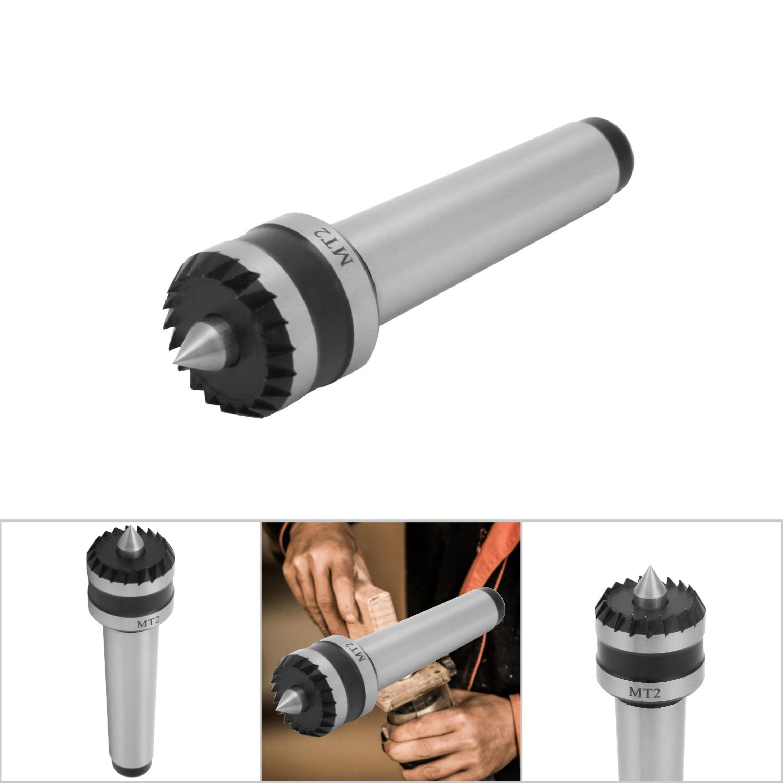18Mm Contre-Pointe À Bois Drive Spur Mt2 Heavy Duty Contre-Pointe Centre Métal À Bois Outil De Tournage (Mt2) (Type 2)