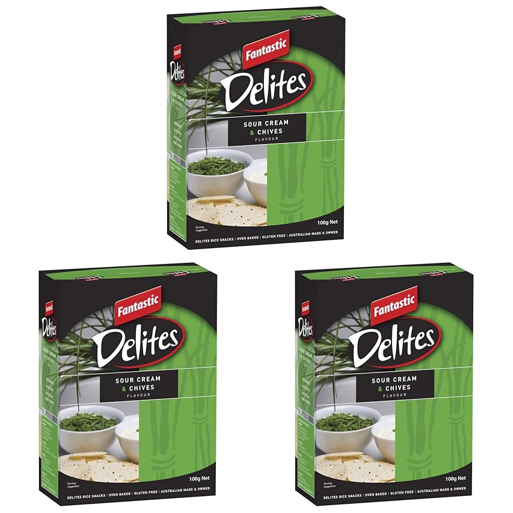 Fantastic Delites Sour Cream and Chives, 100g (Pack of 3)