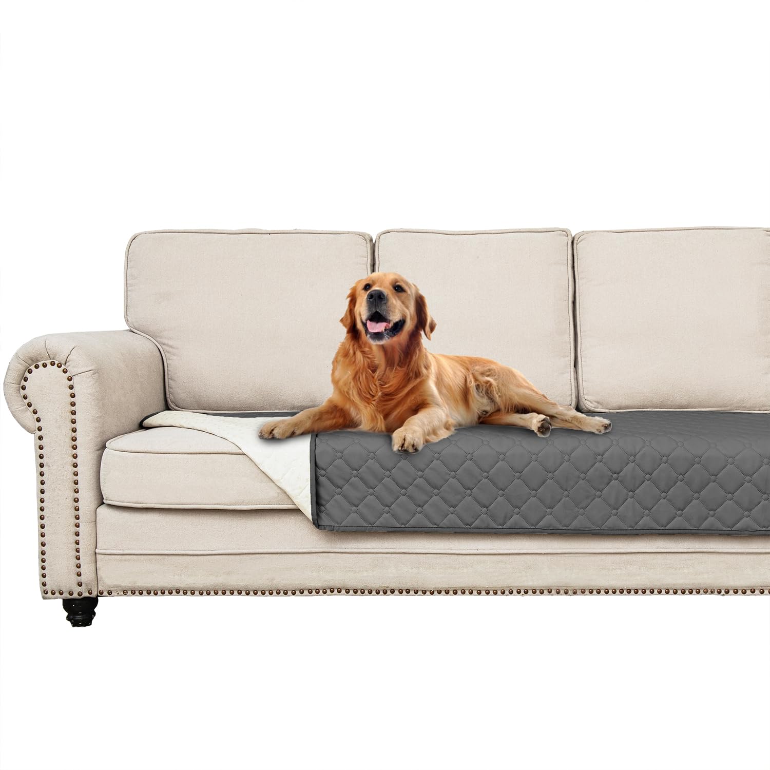 Amazon.com: Ameritex Waterproof Dog Couch Cover Faux Leather with Anti ...