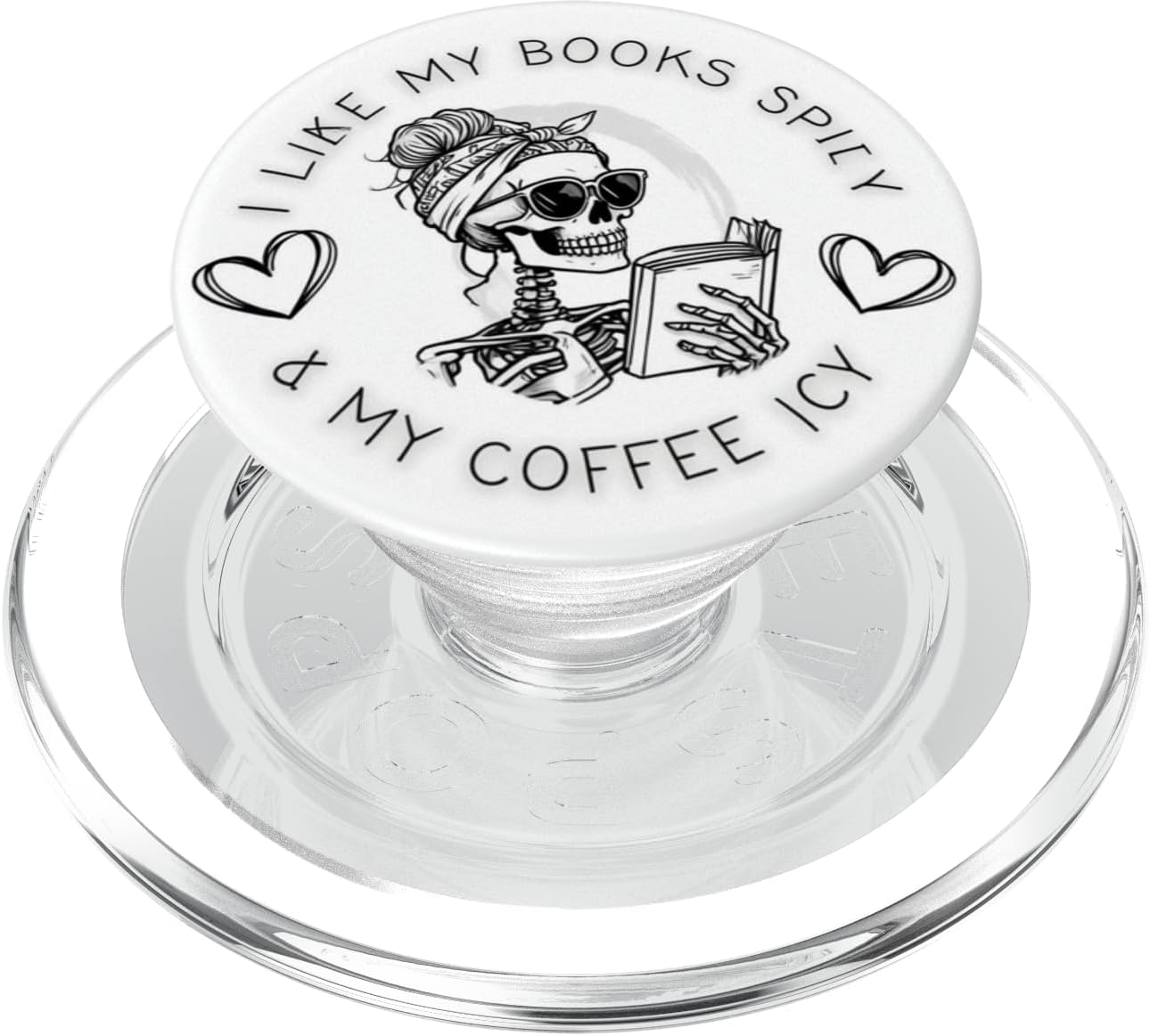 Books Spicy Coffee ICY Book Booktrovert Librarian Bookish PopSockets PopWallet for MagSafe