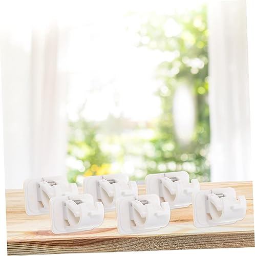 Miniatura 7 de Uonlytech Soportes para barra de cortina, paquete de 8 adhesivos, sin taladrar para baño, cocina, armario