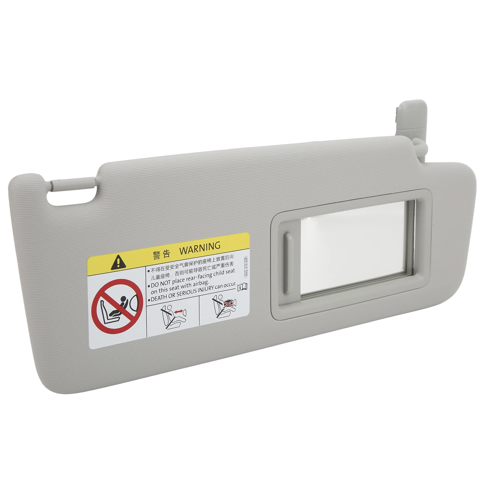 Pare-Soleil Côté Passager Droit, Pare-Soleil Intérieur Avant De Voiture Droit 5GG010029 Remplacement De Tissu en Plastique ABS Gris pour MK7 2014-2017