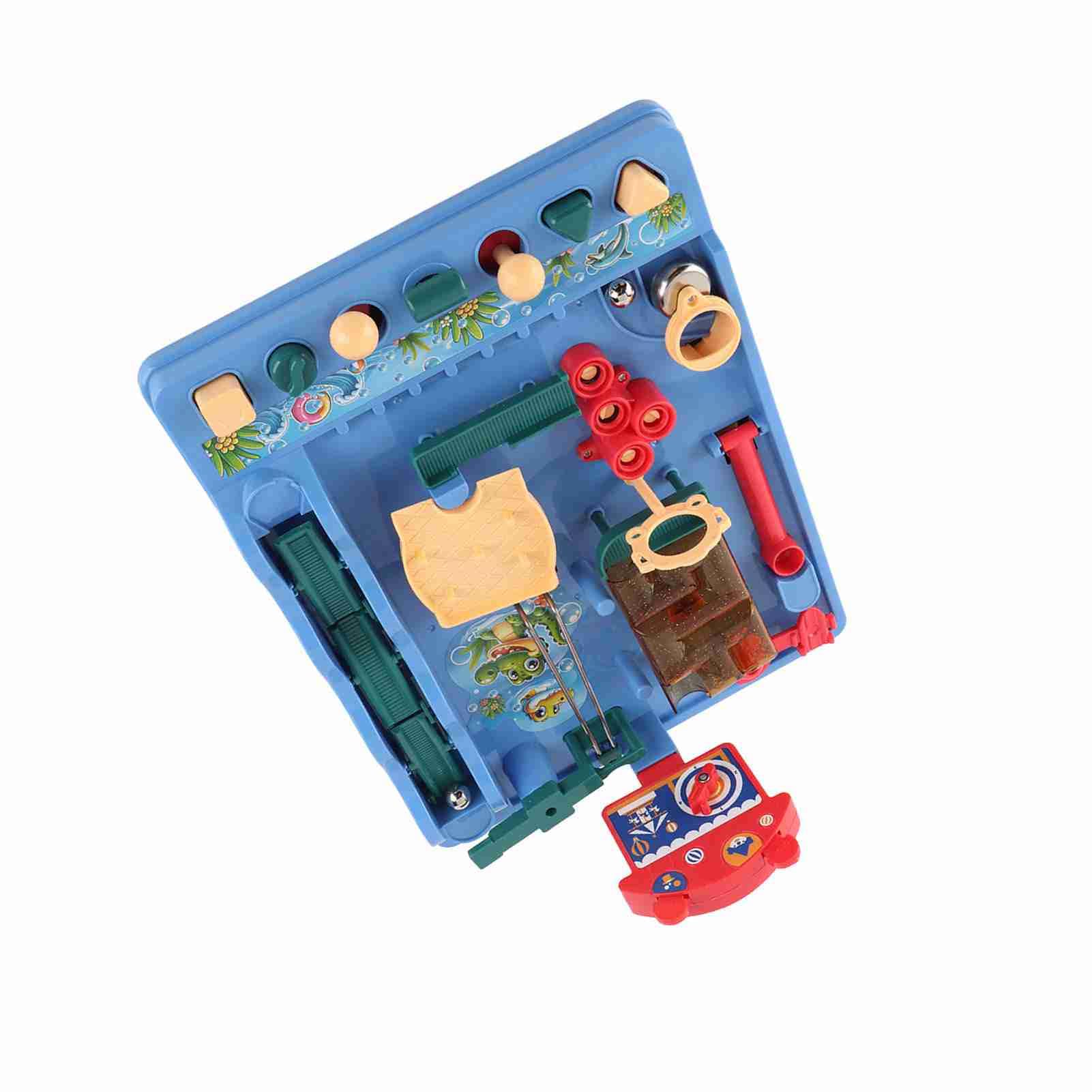 Mini parco acquatico portatile Labirinto da tavolo Gioco da tavolo Giocattolo per la famiglia Bambini adulti Viaggi per feste Eco-friendly Bordi lisci 31,5x27x10 cm