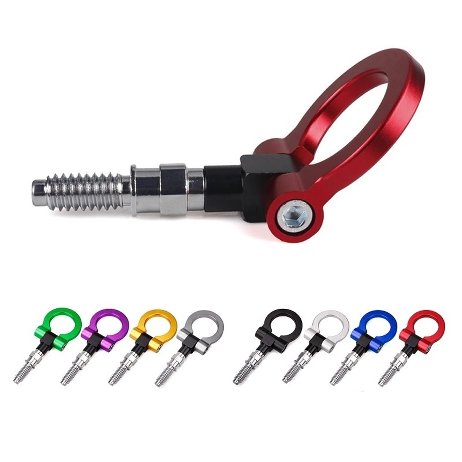 PortablPractical Trailer Hitch Shape 1 szt. Uniwersalny hak holowniczy pasuje do samochodu (kolor: czerwony)