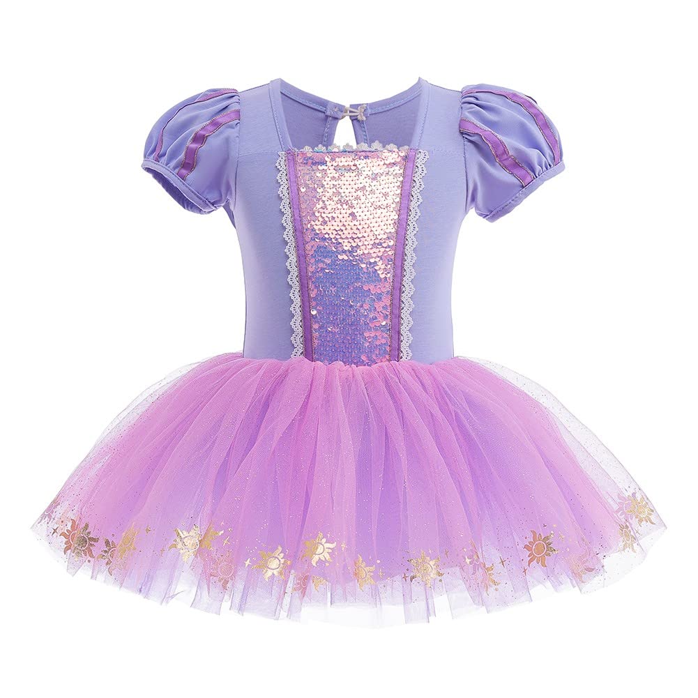 REXREII Toddler Girls Princess Ballerina Tutu Dress Kids Sofia Snow White Frozen Elsa Fancy Dress Up Halloween Costume
