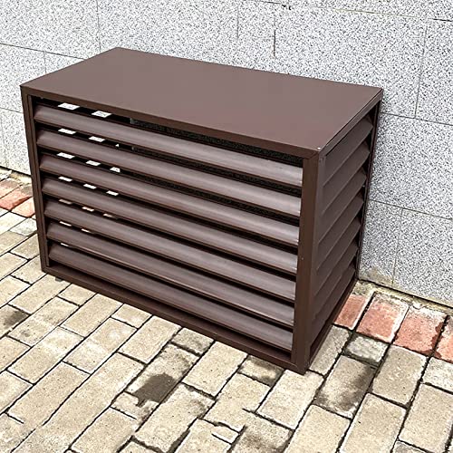 Genérico Cubierta de Aluminio para Aire Acondicionado, Pantalla de Cerca de privacidad, Cubierta Protectora de Aluminio para Aire Acondicionado Central para Todo Clima para Unidades Exteriores, cubie