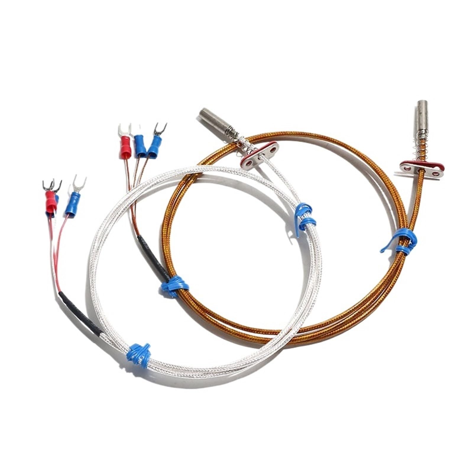 Sensore sonda temperatura resistenza termica piastra tipo PT100 Filo schermato PTFE/poliimmide placcato argento 1M-5M(16,Cable Length 4M)