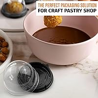 Vista 8 de Treat Box Pack 50 - Pack Mini Cupcake Containers for Desserts - 2.8 x 2.8" Plastic Food Grade Mini Cupcake Boxes Desserts Containers and Holiday