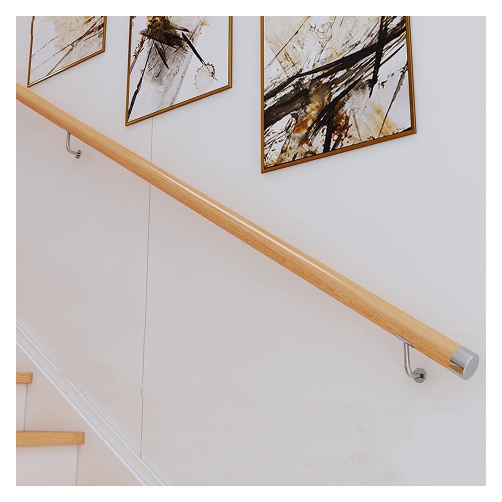 Main courante escalier bois antidérapante pour sécuriser la maison de 3m
