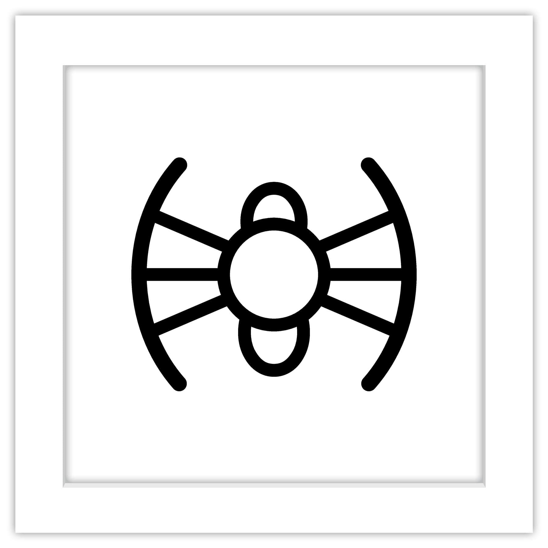 Gallery Pops Naruto Shippuden - Clan Aburame Symbol Wall Art, White Framed Version, 12'' x 12''