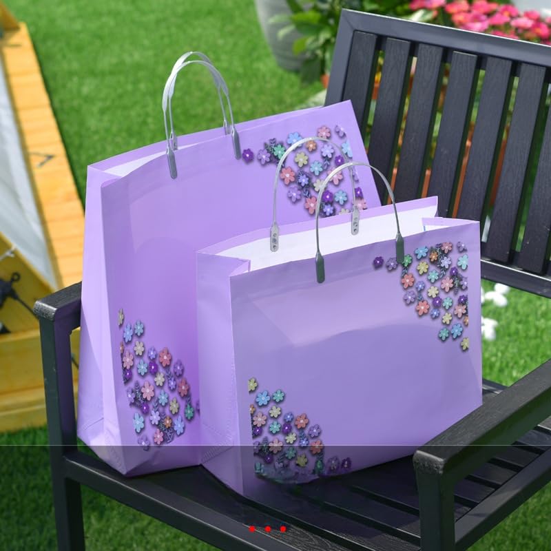 Sacs à provisions réutilisables transparents pour fleurs PVC - 4