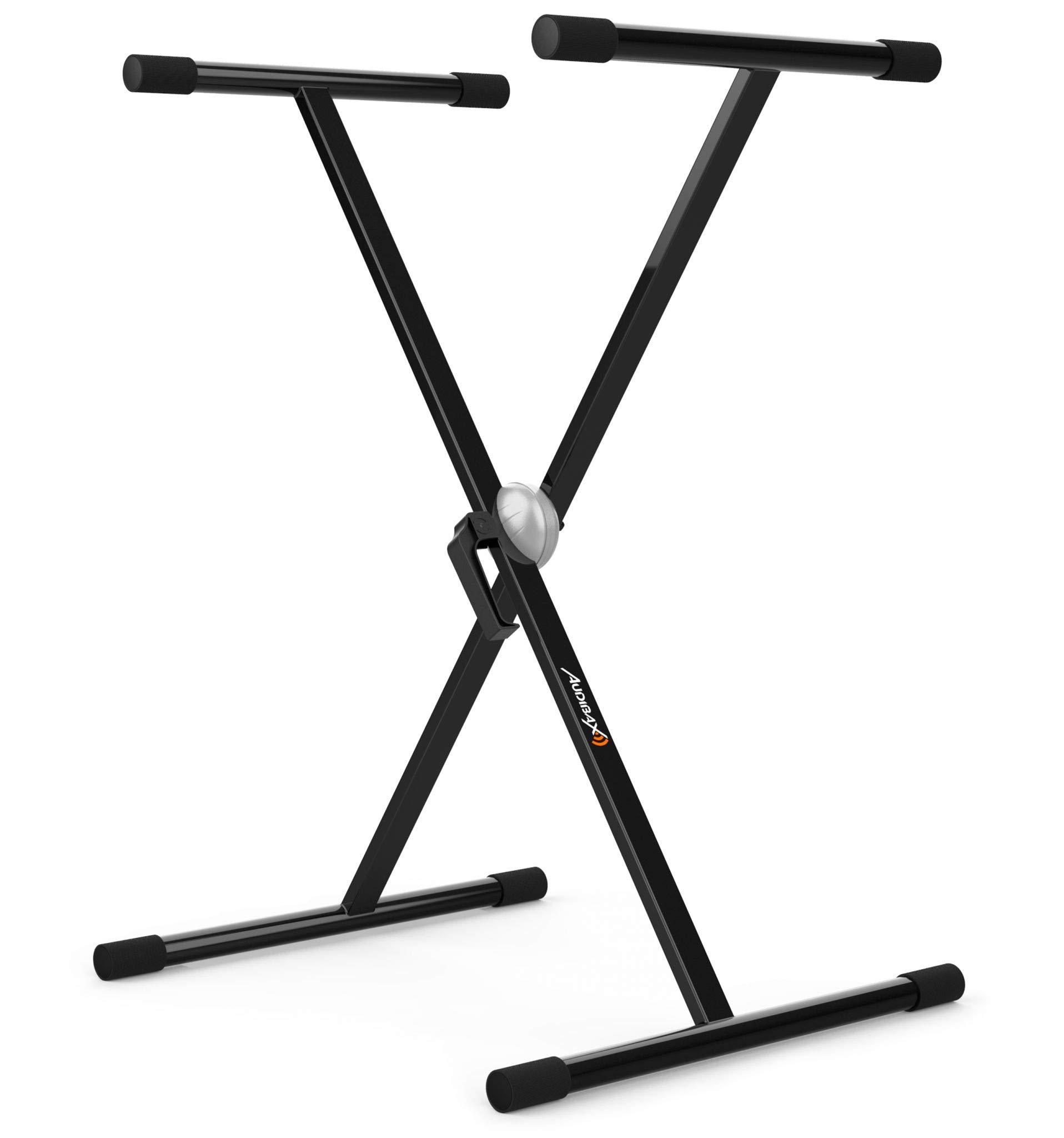 Audibax Onyx 131 - Supporto per Tastiera a Forbice - Supporto per Tastiera Musicale Elettronica - Sistema di Regolazione con Snodo Sferico Easy Lock - Carico di 40 kg - Tastiere da 61, 76 e 88 Tasti
