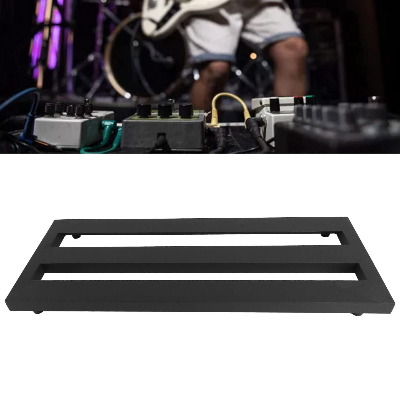 Gitarrenpedalbrett, Extra Großes Gitarreneffektpedalbrett aus Aluminiumlegierung, Tragbares Gitarrenpedalbrett mit Tragetasche, Klettverschlüssen (PB 2)