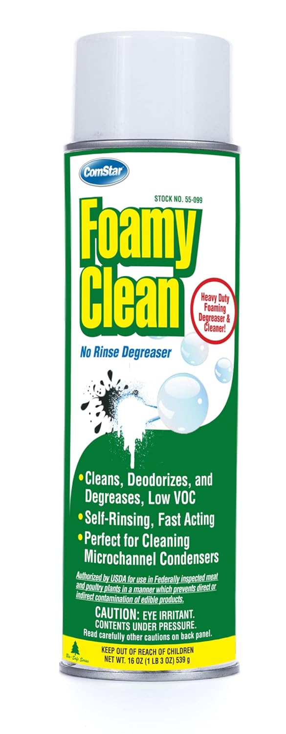 ComStar Foamy Clean, NoRinse Degreaser & Coil Cleaner, Deodorizes with
