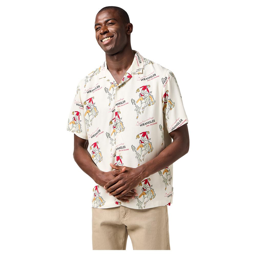 Wrangler SS Resort Shirt, Antique White, M