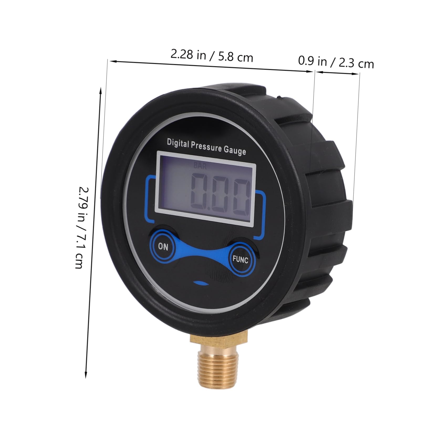 Cabilock 2 Piezas Manómetro De Pantalla Digital Auto Con Indicador Ensayador Manómetro De Presión De Neumáticos Herramienta Medidor De Presión De Aire De Neumáticos Negro El Plastico