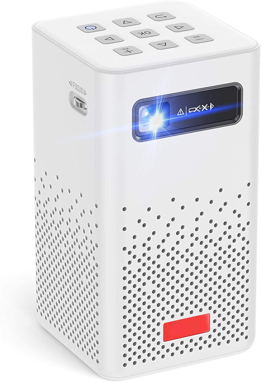 Mini Projector, Smart DLP Projector, 150 ANSI Lumen Portable Projector, 1080P Projector with Android System, Dual 5W Hi-Fi Speaker, Movie Projector for Home Outdoor Entertainment.