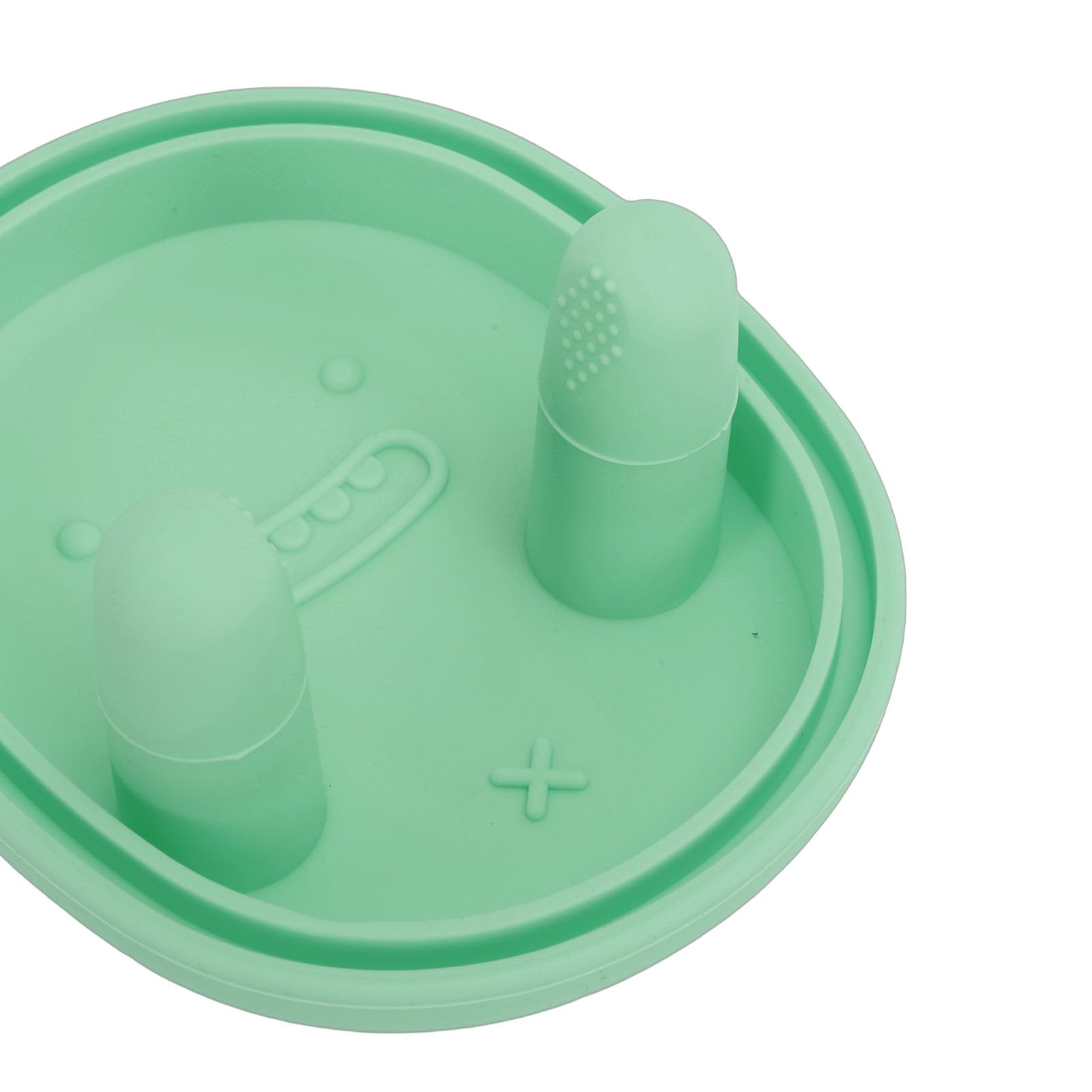 Snack-Fingerbehälter, Snackbox ohne Schmutz mit Auslaufsicherem Verschluss und Wiederverwendbarem Design, Ideal für Unterwegs, in der Schule oder Im Büro.Eingebauter (GREEN)