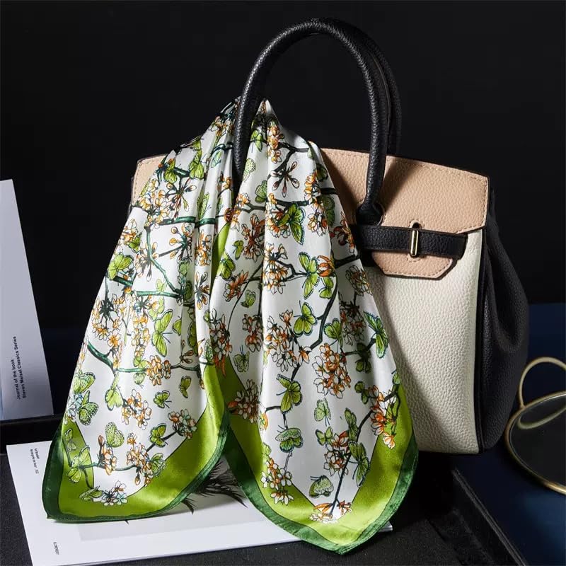 Image of ANDANTINO 100% Mulberry Silk Scarf -21 inch Square Neckerchief with Gift Packed