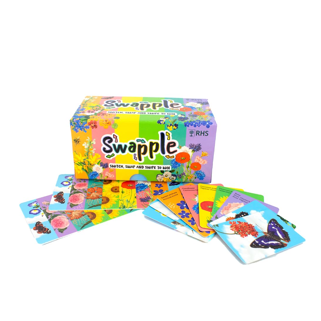 Gibsons RHS Swapple Card Game – Family Garden Strategy Game for Ages 6+, 3–8 Players – Fast 20-Minute Nature-Themed Game with Beautiful RHS Illustrations for Kids & Adults