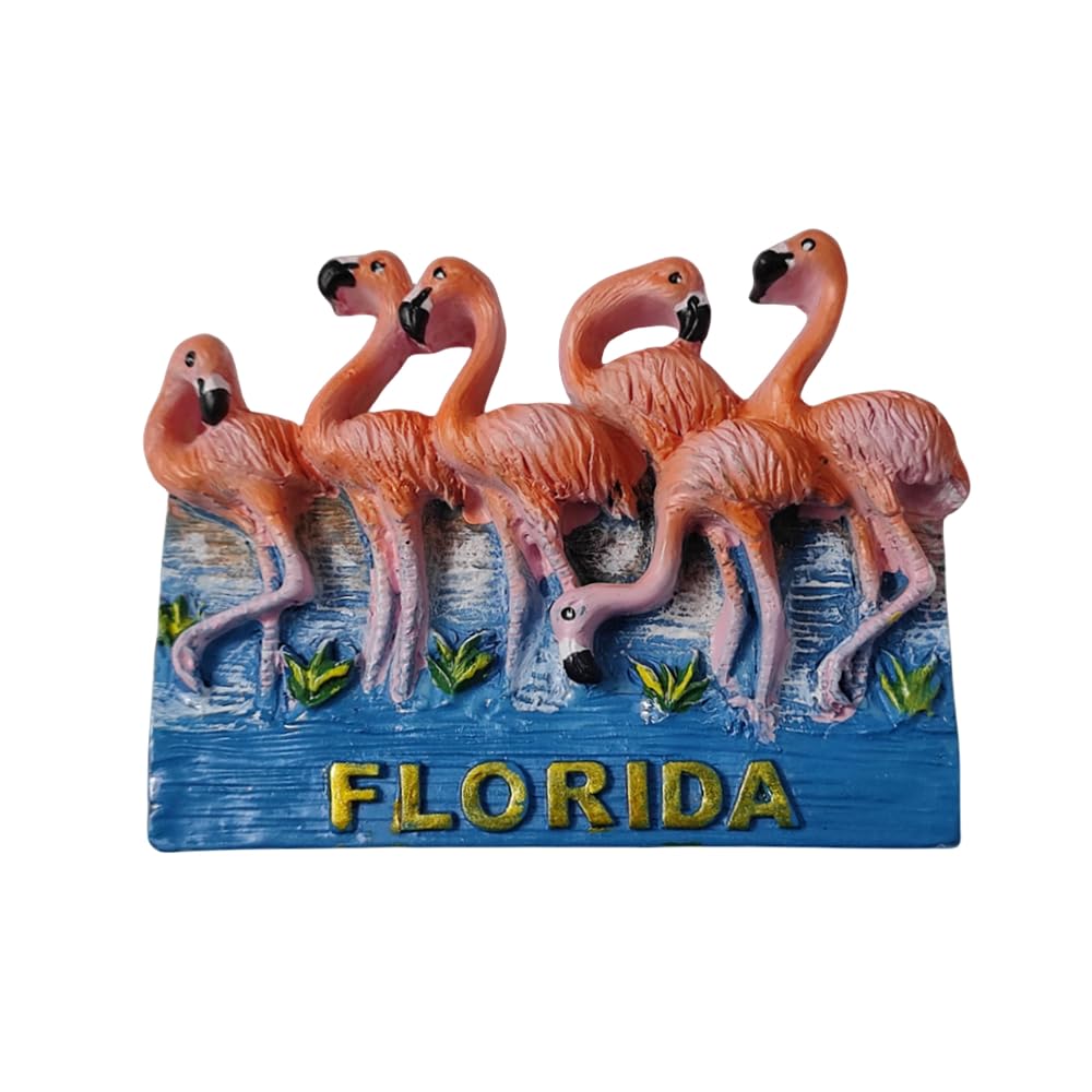 Flamingi z Florydy USA magnes na lodówkę podróż pamiątka lodówka dekoracja magnetyczna naklejka ręcznie malowana rzemiosło