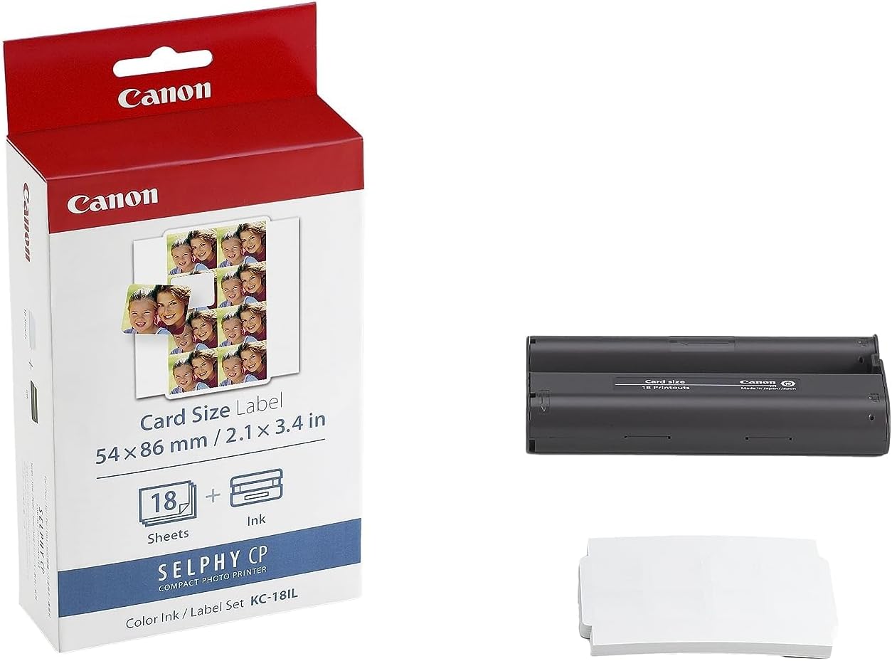 Canon KC-18IL Color Ink and Label Set (CP-100/200/300 Printers)