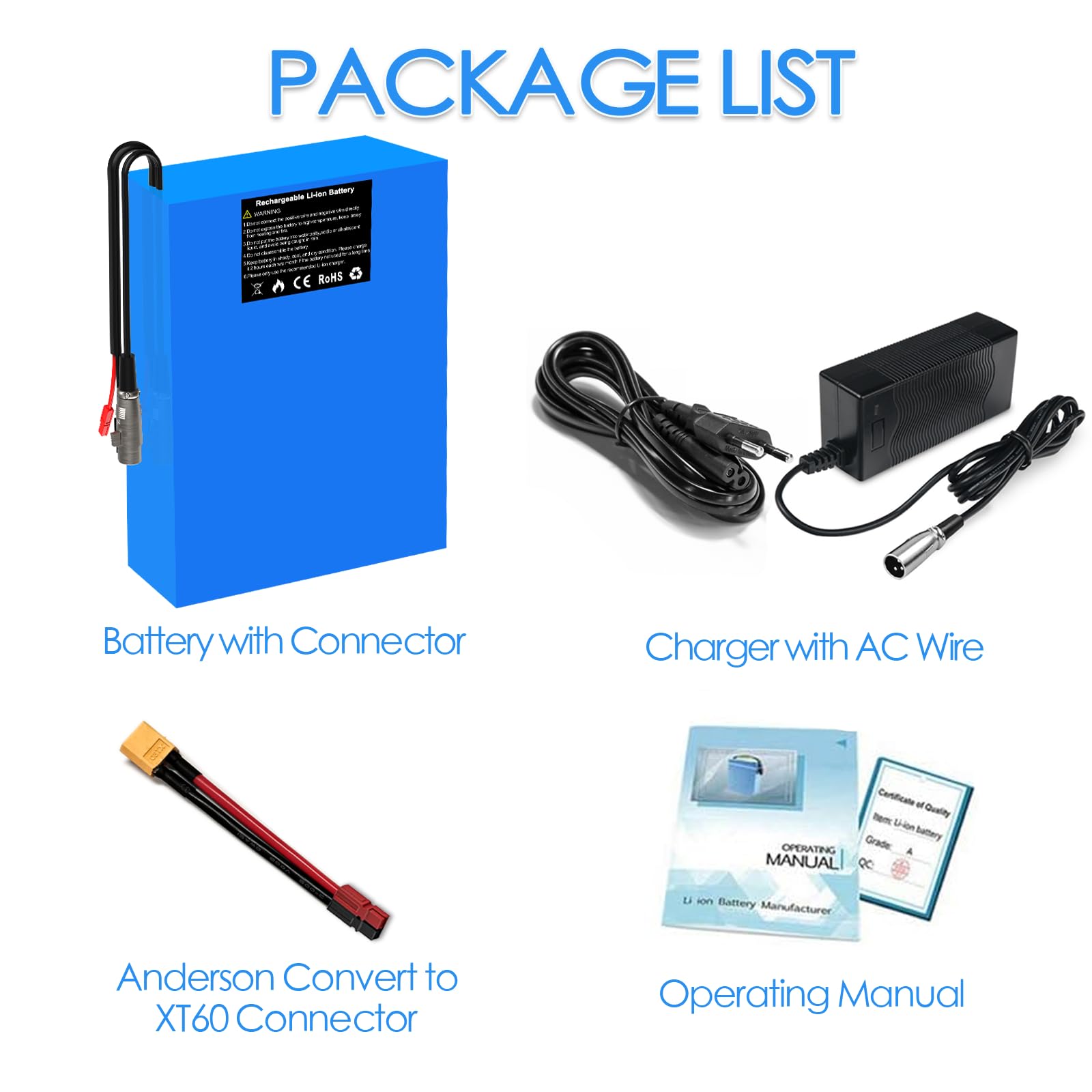 Batteria Per Bici Elettrica YASCO 48V 13Ah Con Doppio Caricatore - Kit Conversione Per Motori 0-1000W - Foto 3