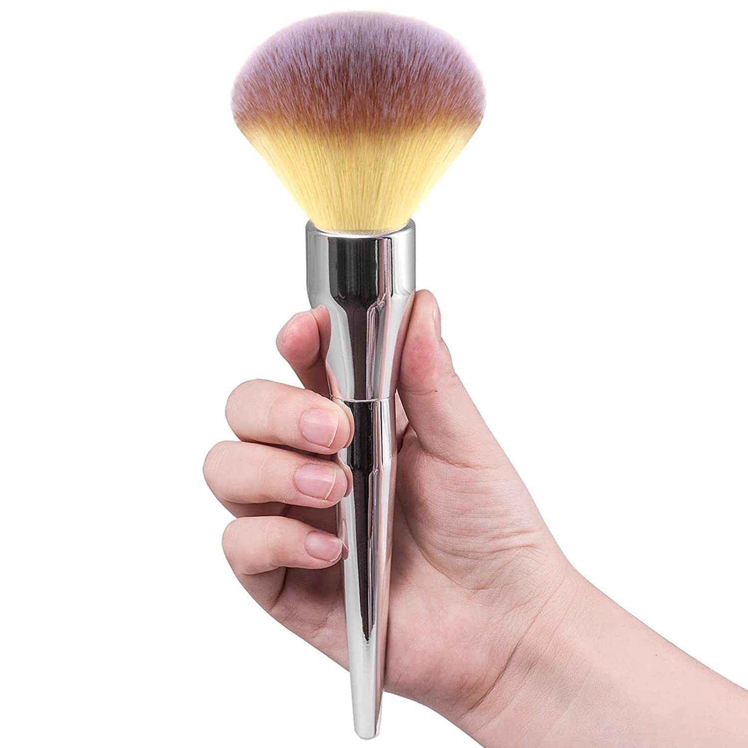 Aadav Large Powder Foundation Brush for Pressd Powder Premium Fluffy Synthetic Kabuki Makeup Brush Perfect For Blending Buffing with Loose Powder Liquid Foundation Full Coverage-image-33
