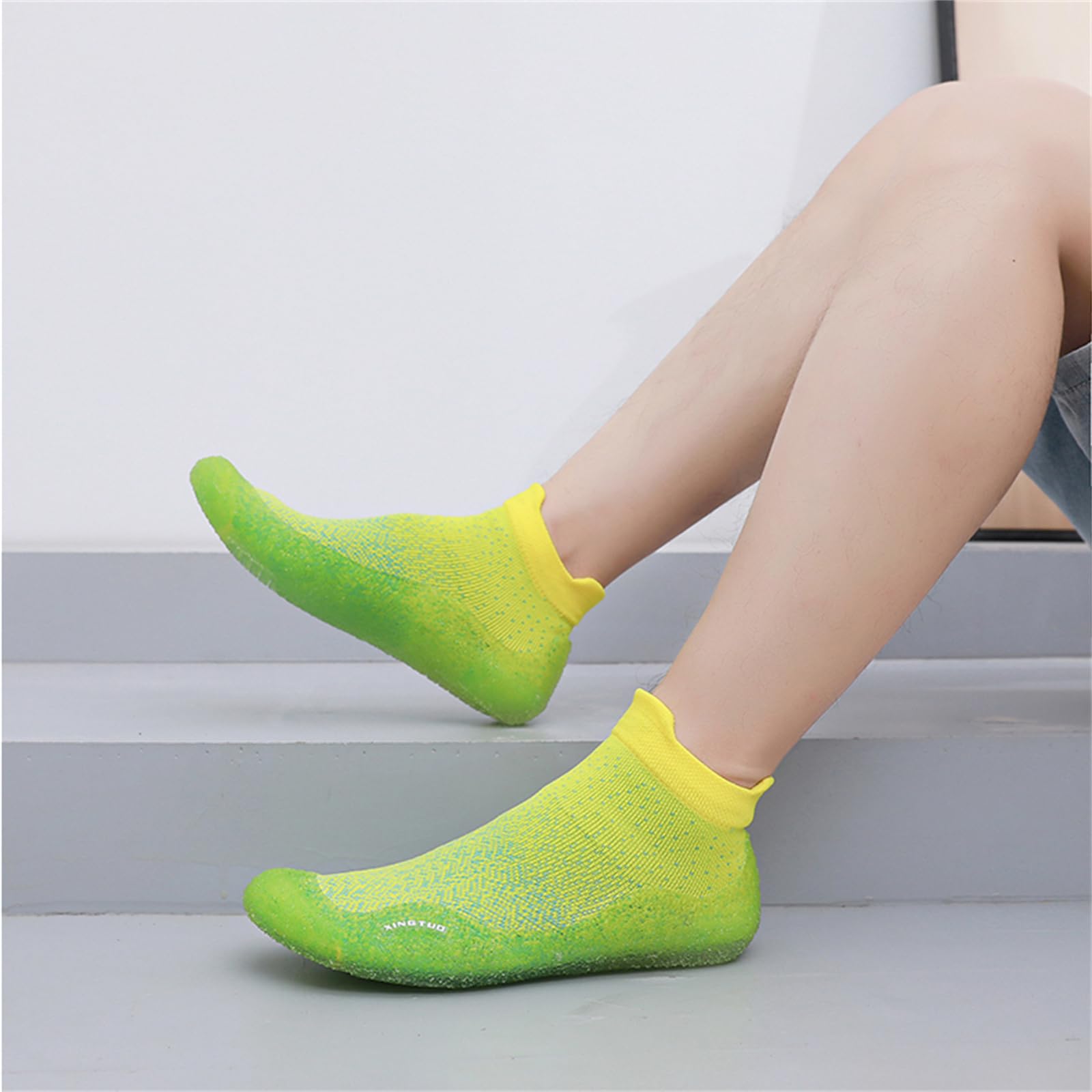 JiuQing Damskie skarpety boso buty plażowe buty do wody oddychające antypoślizgowe przenośne skarpetki do jogi w pomieszczeniach